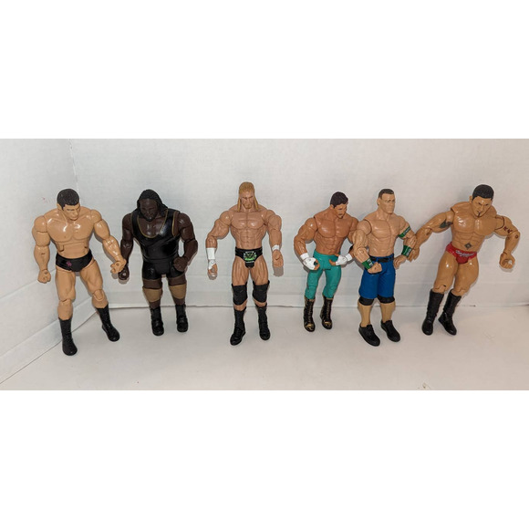 Lot of 6 2003 - 2012 WWE Wrestling Figures Mattel Jakks - Picture 1 of 13